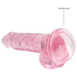 Real Rock Crystal Gode Crystal Clear 14 x 3.5cm Rose